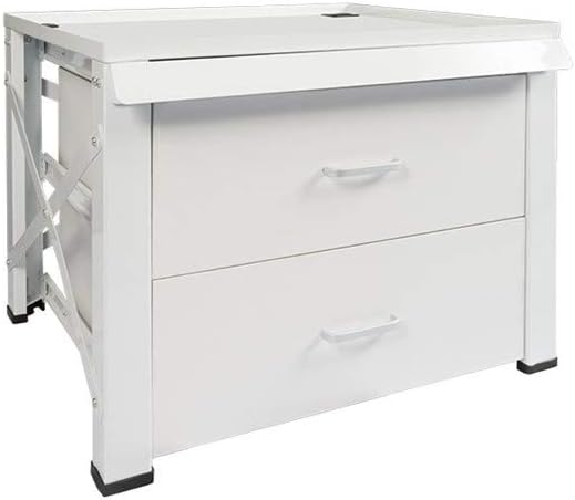 Base Base Base with Drawer for Washing Machines and Dryers, White