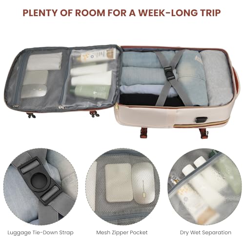 Image of Travel Laptops Backpack for Women,Large Carry On Luggage for Airplanes Weekender Bags for Personal Items,Airline Approved TSA Overnight Bags with 4 Packing Cubes