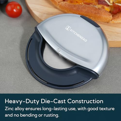 KITCHENDAO Premium Heavy Duty Pizza Cutter Wheel – Magnetic Detachable Design Handheld Pizza Slicer, 4-Inch Sharp Blade with Safety Protective Cover, Durable, Dishwasher Safe, Great Gift Idea by KITCHENDAO - Image 4