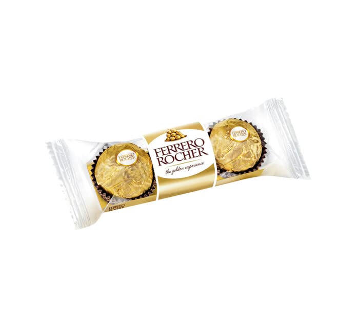 Ferrero Rocher Cubo Espositore con 16 Confezioni da 3 Praline di Cioccolato Ciascuno 37g T3x16
