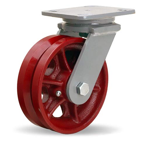 Hamilton S-WH-6V 6x2 V-Grooved Iron Wheel Swivel Caster