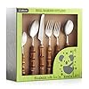 Bamboo Silverware Set, Natural Bamboo Utensils Cutlery, Hand Crafted Bamboo Flatware Set, Handmade With Love By…