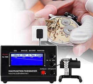 Timegrapher No.1900 - Professional Watch Calibration Tool with LCD Display, Precision Timing Machine for Watchmakers, Essential for Watch Maintenance & Repair, Black