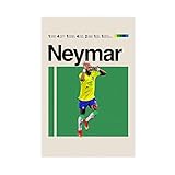 QEWRT Neymar Poster Soccer Picture Canvas Wall Art Decor Print Picture Paintings for Living Room Bedroom Decoration Unframe:12x18inch(30x45cm)