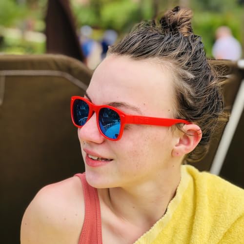 ROSHAMBO Unbreakable Kids Sunglasses – Girls Boys Youth 5-10 years – Polarized Lens, Assembled in USA, McFly (Red)3