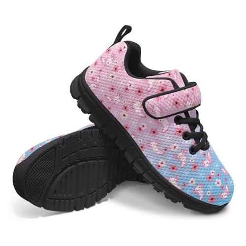 Kids Shoes for Girls School Single Buckle Sneakers Cute Mesh Athletic Casual Shoes for Little Kid/Big Kid