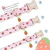 PREHAI Pink Strawberry Dog Collar Sweet Spring Summer Collars with Cute Strawberries Pattern for Female Girl Small Medium Large Dogs S #2