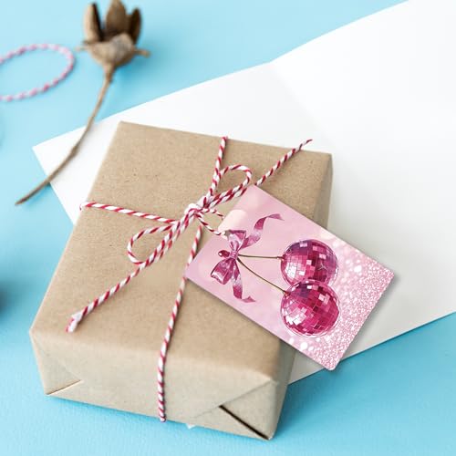 Image of Funky Y2K Cherry Orange Lavender Car Air Freshener, Preppy Coquette Bow Disco Ball Fruit Hanging Air Freshener 4 Pcs for Cars Closet Drawer Books, Cute Car Accessories Mirror Decor for Women