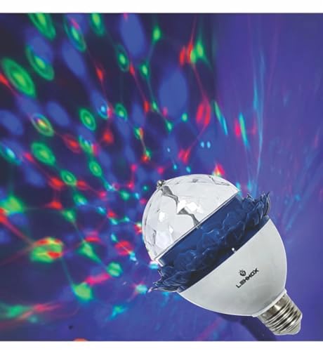 Lâmpada Giratória LED Colorida Carnaval Festas Baladas Comemorações Alegria Potencial Luminoso Cores