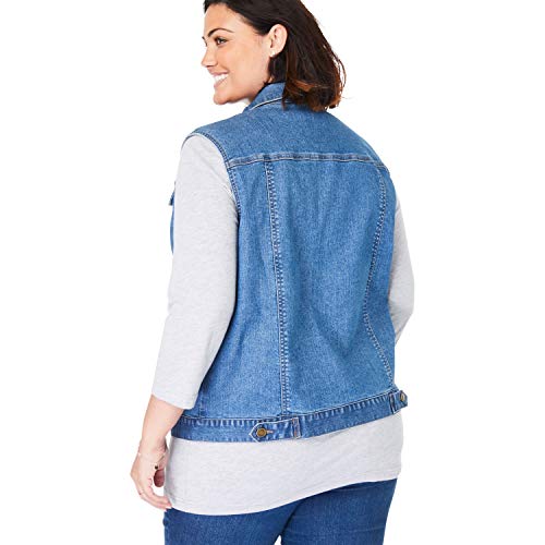Woman Within Plus Size Stretch Denim Vest Jean Vest2