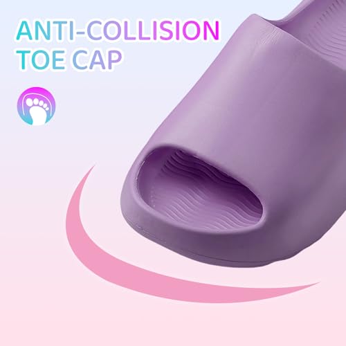 Image of Cloud Slides for Kids,Boys Girls Shower Slippers Bathroom Pool Sandals,Toddler Home House Open Toe Comfy Thick Sole Slippers,Summer Non-Slip Beach Shoes