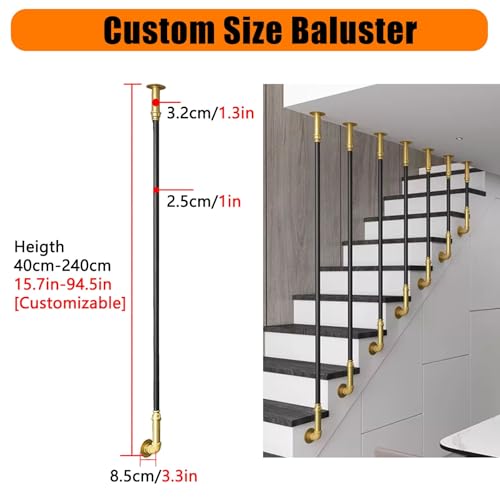 Balustres d'escalier en fer pour sécuriser une terrasse extérieure moderne - 3