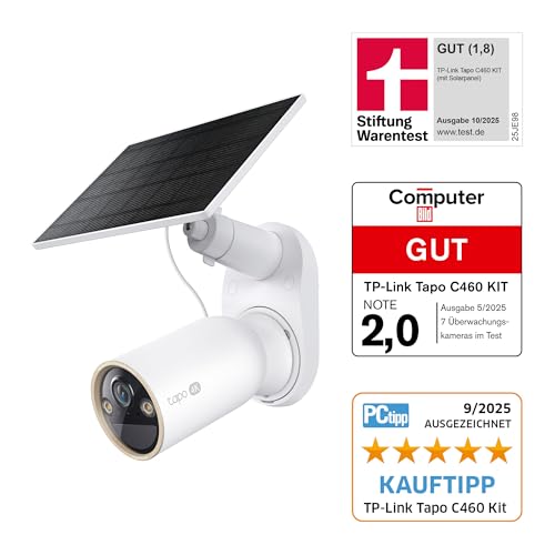 Tapo C460 KIT Caméra de Surveillance Extérieure 4K 8MP avec Panneau Solaire, Vision Nocturne Couleur Starlight, Wi-FI Dual-Band, Base Magnétique, Détection AI Gratuite, Batterie 10000mA - 3