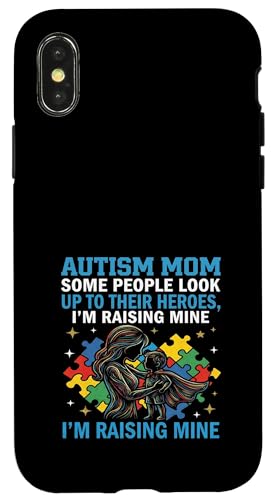 Autism Mom I Am Raising My Hero ���ǈӎ� �X�}�z�P�[�X iPhone X/XS �p