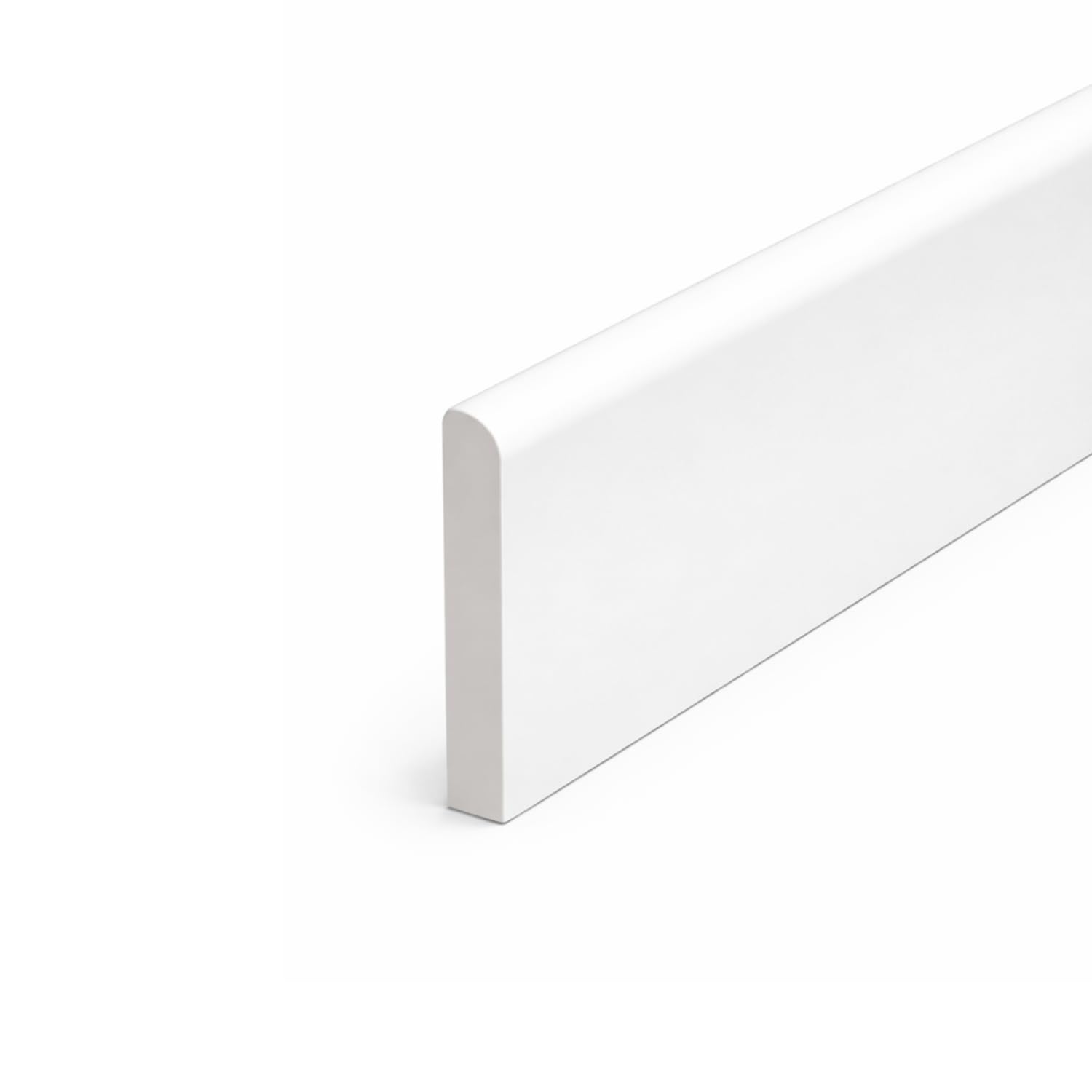 White D Mould Finishing Trims 45mm - 90mm, 1 Metre Professional Plastic Skirting and Window Architrave, Multi-Purpose Covers (10, 0.5, 65, Millimetres, 100, Centimeters)