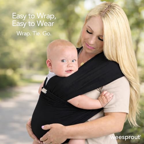 Image of WeeSprout Baby Wraps Carrier - Perfect Child Sling for Newborn and Infant, Enhances Bonding, Soft and Breathable, Ideal for Babywearing