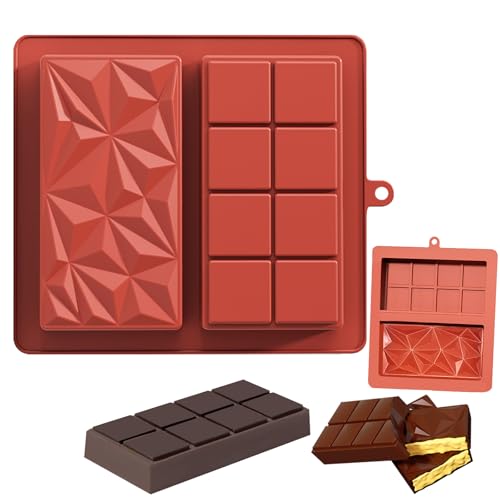 KUIRUNRX® Moule à Chocolat en Silicone, Moules à Chocolat Profonds en Silicone, Pour Chocolat, Praline, Bonbons, Pâtisserie, Antiadhésif, Moules en silicone Polyvalents, Durable, Facile à Nettoyer
