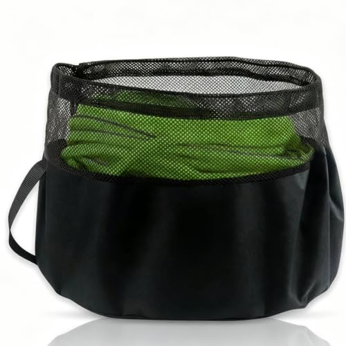 Image of Cyrank Rv Hose Storage Bag, Garden Hose Holder Storage Bag Rv Cable Storage Carry Organizer Water Hose Bag Nylon Electrical Cords Cable Storage Carry Bag （15.7 * 12.2in
