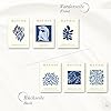 ZoeyAustin3 double-sided art print poster set, DIN A3 (30cm x 42cm), stylish wall poster, 6 wall pictures, double-sided pictures (Matisse Blue, without frame - DIN A3) #5