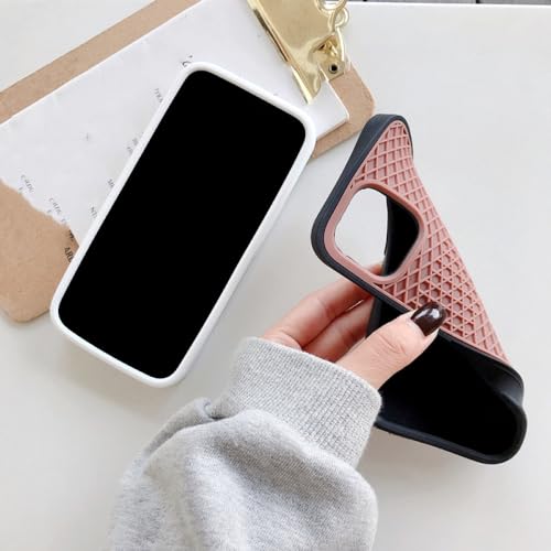 Housse en silicone souple marron noir au design épuré pour iPhone 15