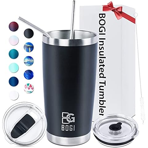 BOGI 20 oz Insulated Tumbler with Straw Cover