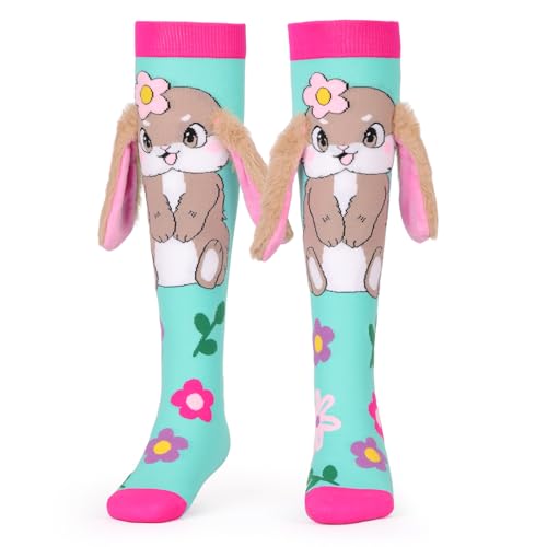La Mejor Lista de Calcetines hasta la rodilla para Niña disponible en línea. 48 COZYMATE - Calcetines locos para niños, divertidos calcetines de animales hasta la rodilla para niños y niñas de 3 a 12 años, regalos de Navidad, Conejo, 3-12 años