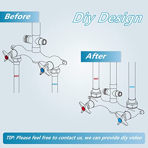 Aolemi Wall Mount Brushed Nickel Outdoor Shower Kit 6 Inch Square Rainfall Shower Head With Handheld Sprayer 2 Cross Handles With Adjustable Slide Bar Exterior Dual Function Shower Combo #TOP7