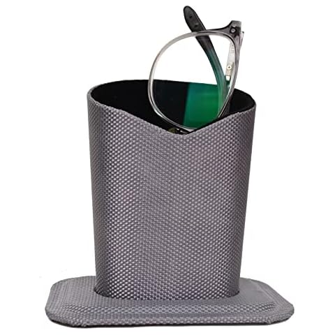 Bleiou 1 Pack Eyeglasses Holder Stand Glasses Stand Case Eyeglasses Protective Holder for Desks or Nightstands (Deep Gray) Cover