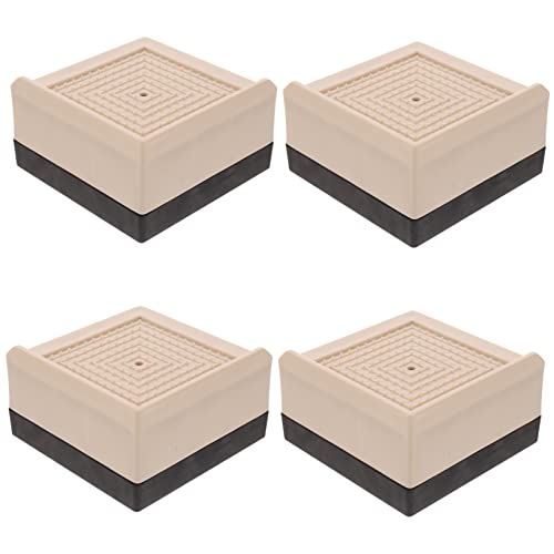 POPETPOP 4pcs Bed Risers for Height Increase Heavy Duty Furniture Lifters for Sofa Table and Bed Sturdy Design for Enhanced Stability and Storage Space for Use