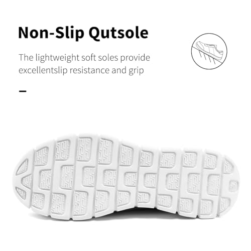 Womens Running Shoes Lightweight Walking No Slip Sneakers Tennis Gym Breathable Sports Athletic Workout Casual Fashion Fitness Comfortable Shoes Light_Gray Size US 94