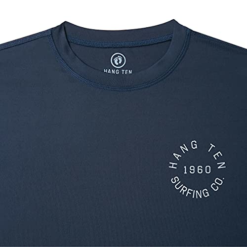 Hang Ten Mens Long Sleeve Sun Tee Shirt (Mood Indigo, Large, l)3