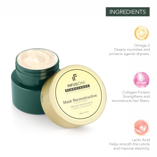 Image of INFUSIONS Rennovador Caviar Reconstructive Hair Mask 500g | Deep Hydration & Fiber Repair | For Normal to Sensitized Hair