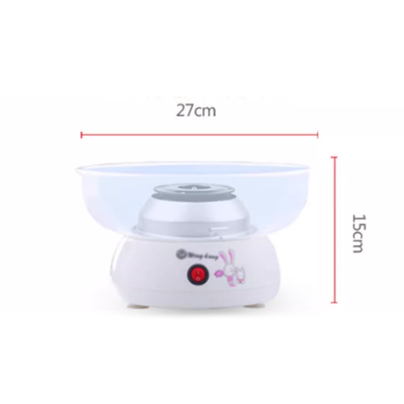 Maszyna do waty cukrowej Mini w pełni automatyczna maszyna do waty cukrowej użytku domowego, produkująca kolorową maszynę Producent waty cukrowej(Biały)