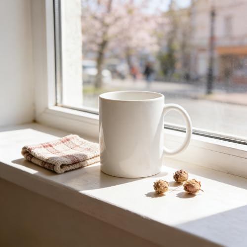 MR.R Set of 48 Sublimation Blanks White Ceramic Coffee Mugs - 11oz Classic Cups for Milk, Tea, Cola, and Water - Image 3