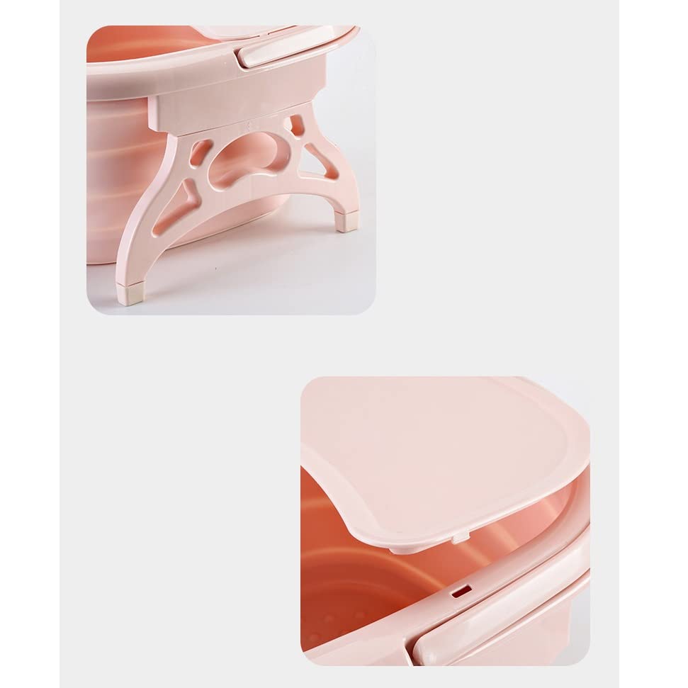 Baignoire pliable pour les pieds DKSNAJ avec couvercle et seau de massage moussant - 7