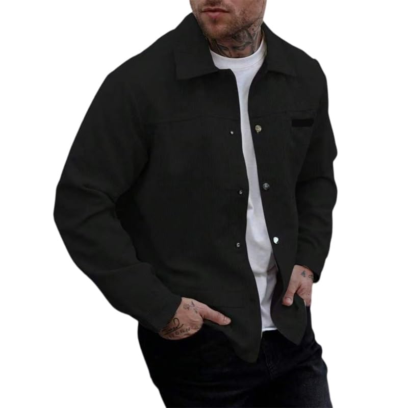 Giacca casual da uomo a maniche lunghe con risvolto
