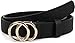 Produktbild styleBREAKER Damen Gürtel Unifarben mit Ringschnalle, Hüftgürtel, Taillengürtel, Synthetikgürtel, Einfarbig 03010093, Größe:85cm, Farbe:Schwarz-Gold