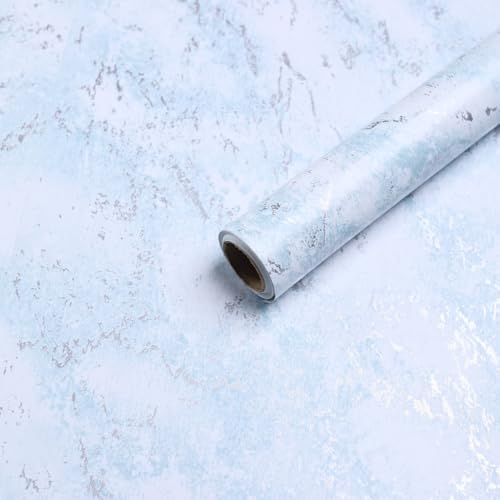 Image of Self Adhesive Decorative Peel Stick Waterproof Marble Wallpaper Wall Decor Removable Wall Paper for Living Room Hall Decoration PVC Vinyl DIY Contact Paper 45x304 CM (Marble)