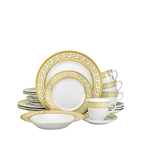 Euro Porcelain 57-Pc Gold Banquet