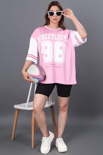 Image of Amazon Brand - INKAST Unisex Oversized T-Shirt | Sportwear | Contrast Sleeves | Drop Shoulder Baggy Fit | Graphic Print | Activewear for Gym,Training & Street Style