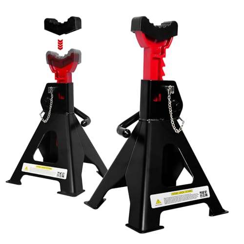 YATOINTO Macaco de 3 toneladas (3 kg) com trava de pino duplo, suporte de macaco de carro 28,5 a 42