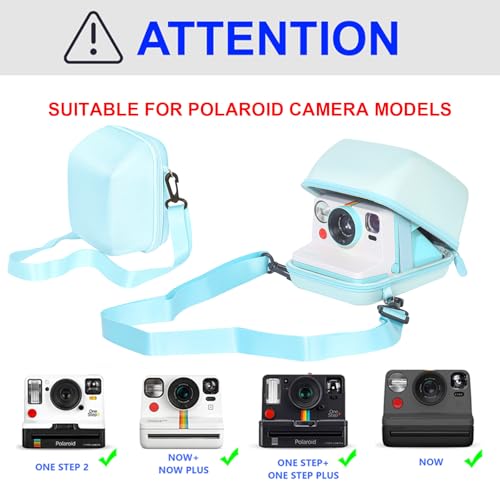 Funda rígida para cámara Polaroid con correa ajustable azul miniatura 4
