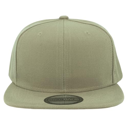 Image of Gelante Snapback Hats for Men - Flat Bill Brim Baseball Cap Hat - Plain Blank Adjustable