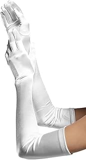 23" Extra Long Super Stretch Over the Elbow Party Bridal Dance Sexy Satin Gloves A-Grade Quality 16BL 58cm