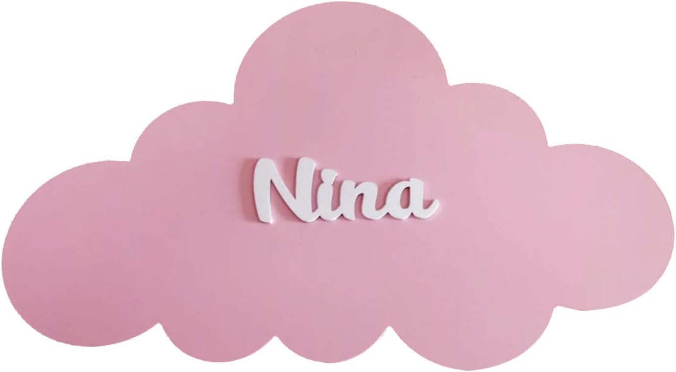 Custom Cloud Shaped Wall Light – Baby Name Night Lamp – Unique Gift for Newborn, Nursery & Kids Room – Personalized Baby Room Decor with Remote