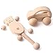 Produktbild baby tete 2Pcs Buche Bio Holz Auto/Rasseln Montessori inspiriert Spielzeug für Babys Stillen Rasseln Baby Spaß und interessantes Spielzeug