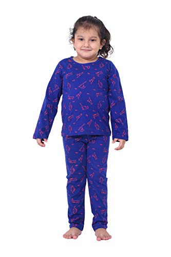 Image of Boys & Girls Premium Cotton Full Sleeves Print T-Shirt & Pyjama Set | Kids Clothing Set | Loungewear | Nightwear