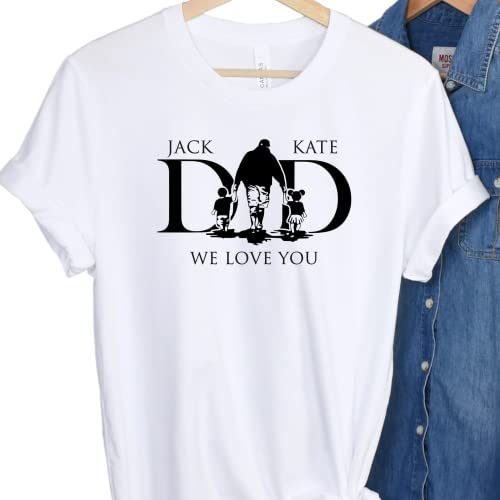 Dad We Love You Shirt, Personalized Fathers Day Shirts,Custom Tshirts Shirts For Dad,Dad Shirt For Men, Father's Day Gifts,Funny Dad Gifts For Fathers Day Tees, Dad T Shirt, Fathers Day Gifts From Son #TOP6