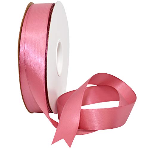 Image of Morex Ribbon 08822 /50-168 Double Face Satin Ribbon, 7 /8 inch x 50 Yd, Colonial Rose