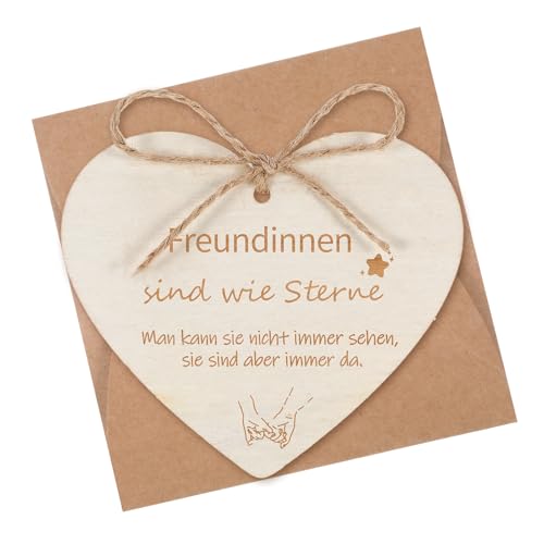 Qiimenguer Dankeschön Geschenk Holz Dankeskarte,„Freundinnen sind wie Sterwe Man kann sie nicht immer senen,sie sind aber immer da“ Herzförmige hochzeitskarten, die von Hand beschriftet werden können Qiimenguer Dankeschön Geschenk Holz Dankeskarte,„Freundinnen sind wie Sterwe Man kann sie nicht immer senen,sie sind aber immer da“ Herzförmige hochzeitskarten, die von Hand beschriftet werden können